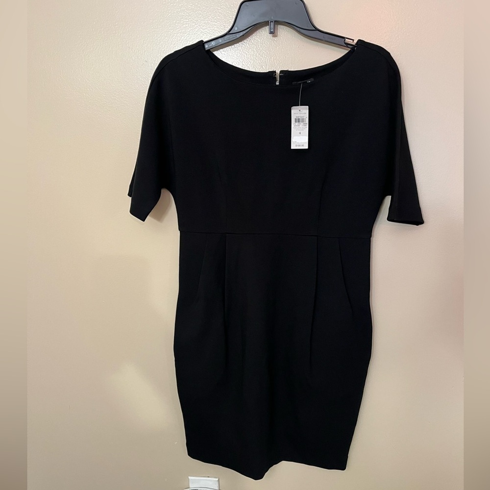 Ann Taylor Black Cocktail Dress Sz 4 NWT